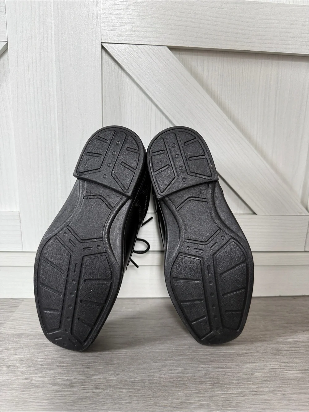 Deer Stags Black Boys Lace-Up Oxford Dress Shoes